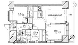 ライオンズプラザ本蓮沼 2LDKの間取図画像