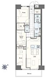 アンサンブル新中野 3LDKの間取図画像