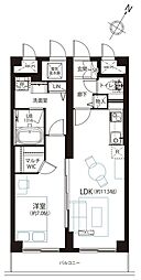 ライオンズマンション南大塚 1LDKの間取図画像