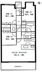 パークホームズ吉祥寺グランテラスクロイスタ−レジデンス 3LDKの間取り