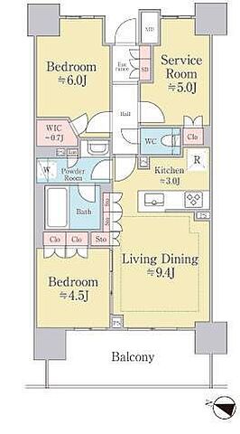 間取り グローリオ武蔵関 1階/-