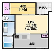 EASE.Minato　east 104 ｜ 大阪府堺市堺区西湊町3丁2-10（賃貸アパート1LDK・1階・32.73㎡） その2