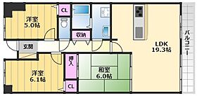 Kハーモニー和泉 604 ｜ 大阪府和泉市弥生町3丁目3-1（賃貸マンション3LDK・6階・75.15㎡） その2