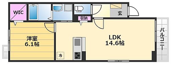 サニーハウス縁 301｜大阪府堺市西区鳳北町3丁(賃貸アパート1LDK・3階・48.00㎡)の写真 その2