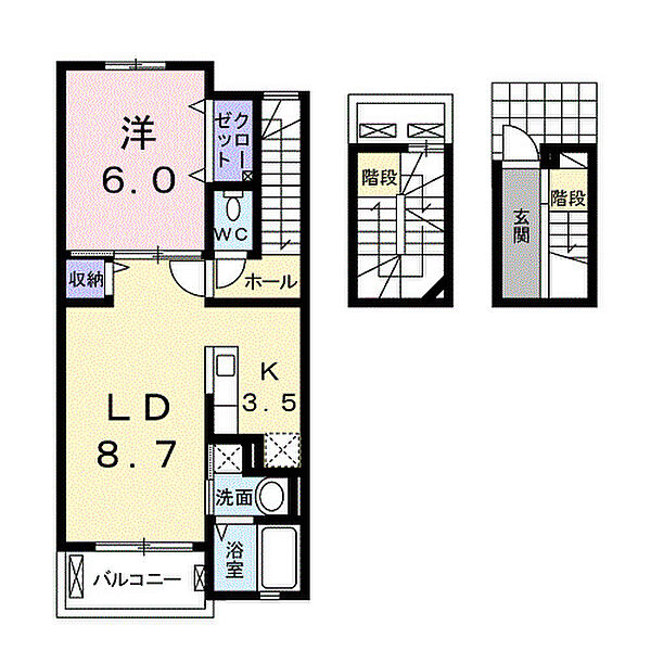 サウスレジデンス　ミヤビ 305｜大阪府堺市堺区北庄町3丁(賃貸アパート1LDK・3階・53.36㎡)の写真 その2