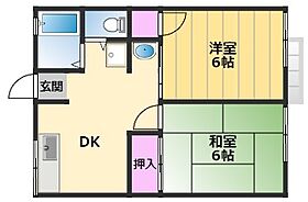 シティハイム上野芝 202 ｜ 大阪府堺市西区上野芝町1丁24-16（賃貸アパート2DK・2階・40.51㎡） その2