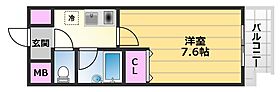 ベルデ堺東 105 ｜ 大阪府堺市堺区北庄町3丁1-6（賃貸マンション1K・1階・21.90㎡） その2