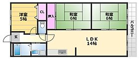 ときわハイム 306 ｜ 大阪府堺市北区常磐町3丁11-6（賃貸マンション3LDK・3階・69.00㎡） その2