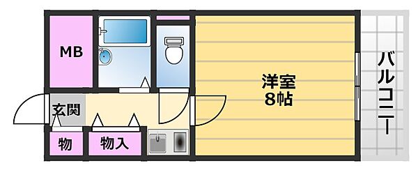 フォンティーヌ堺 503｜大阪府堺市堺区竜神橋町2丁(賃貸マンション1K・5階・23.00㎡)の写真 その2