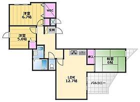 スタシオンもず 403 ｜ 大阪府堺市北区百舌鳥赤畑町3丁138-1（賃貸マンション3LDK・4階・68.94㎡） その2