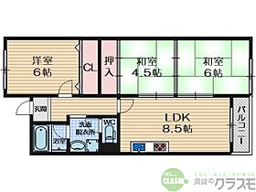 大阪府茨木市郡3丁目6番18号（賃貸マンション3LDK・2階・58.17㎡） その2