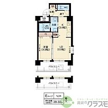 大阪府茨木市天王1丁目（賃貸マンション1LDK・3階・38.30㎡） その2