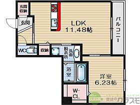 大阪府茨木市奈良町（賃貸アパート1LDK・1階・43.69㎡） その2