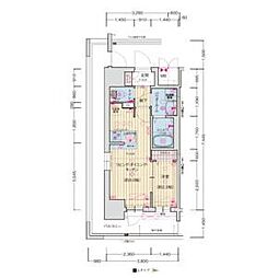 JR東海道・山陽本線 千里丘駅 徒歩3分の賃貸マンション 13階1LDKの間取り