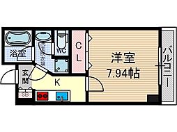 ネオパレス南茨木 1Kの間取図画像