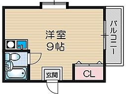 プラットホーム沢良宜 ワンルームの間取図画像