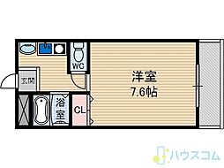 フェリセ富田 1Kの間取図画像