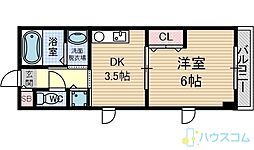 FinevaleWest 1Kの間取図画像