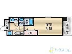 MASUno茨木 1Kの間取図画像
