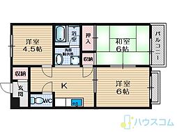 春日マンション 3DKの間取図画像