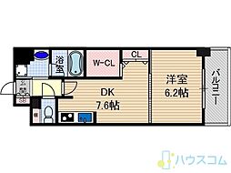 ソラージュ茨木 1DKの間取図画像