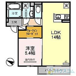 ソフィアコート鳥飼A 1LDKの間取図画像
