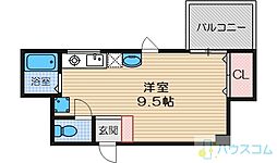 レストフォルム茨木 ワンルームの間取図画像