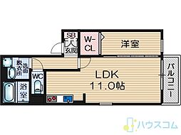 ストーク小野原A 1LDKの間取図画像