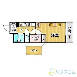 リブラレジデンス茨木 1Kの間取図画像