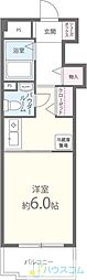 ホワイトプラザ 1Kの間取図画像