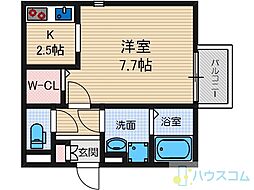 シューンハイム 1Kの間取図画像