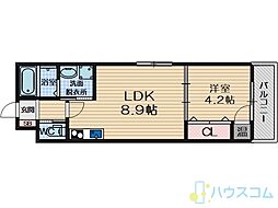 パークヒルズ上穂積 1LDKの間取図画像