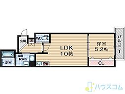 吹田市南正雀1丁目マンション 1LDKの間取図画像