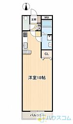 メゾン静 1Kの間取図画像