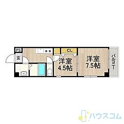 センターポイント吉志部 1DKの間取図画像
