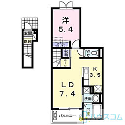 ブリーゼ・エム 1LDKの間取図画像