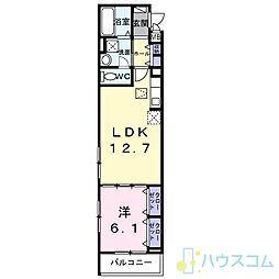 ジーアンビエンス 1LDKの間取図画像