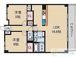 ネオコート上土室 2LDKの間取図画像