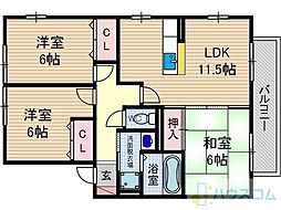 レシェンテ茨木E棟 2階/201