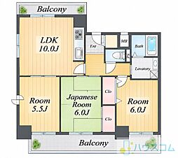 ラ・フレール 3LDKの間取図画像