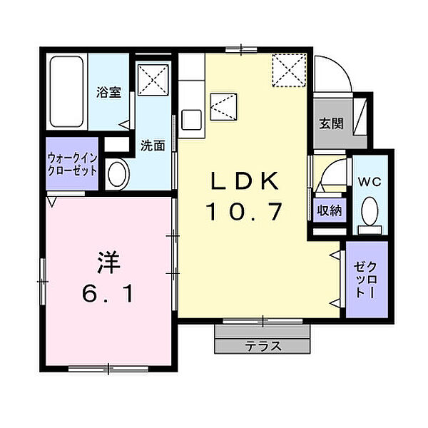 プラム江坂 ｜大阪府吹田市江坂町2丁目(賃貸アパート1LDK・1階・42.19㎡)の写真 その2