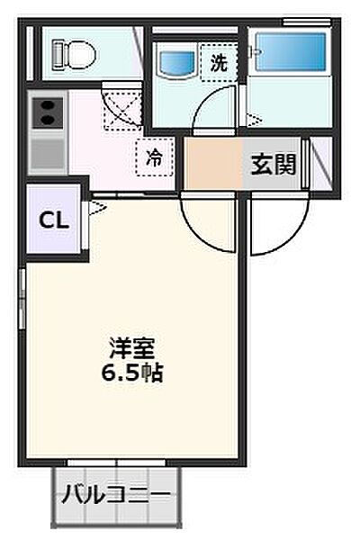 ポットマムII ｜大阪府摂津市庄屋1丁目(賃貸アパート1K・2階・24.59㎡)の写真 その2