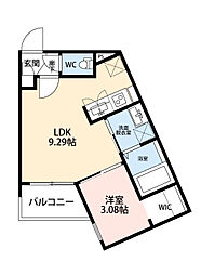 REGALEST千里山 2階1LDKの間取り