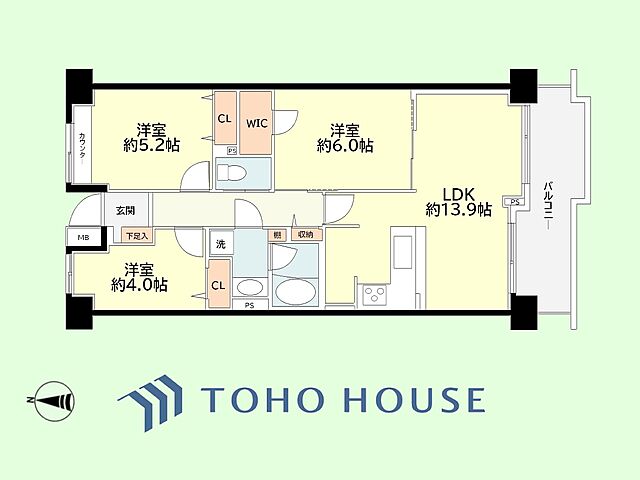 間取り JR横須賀線 東戸塚駅 徒歩9分