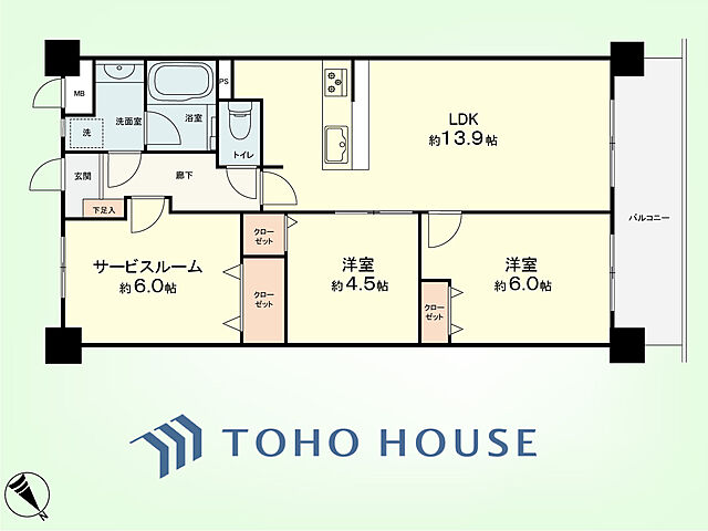間取り ベルジュール国立谷保 2階/-