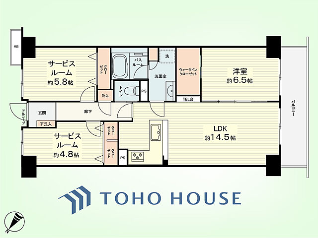 間取り JR京浜東北・根岸線 蒲田駅 徒歩9分