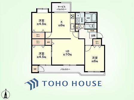3LDK 間取り