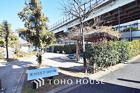 玉川四丁目広場　距離150ｍ