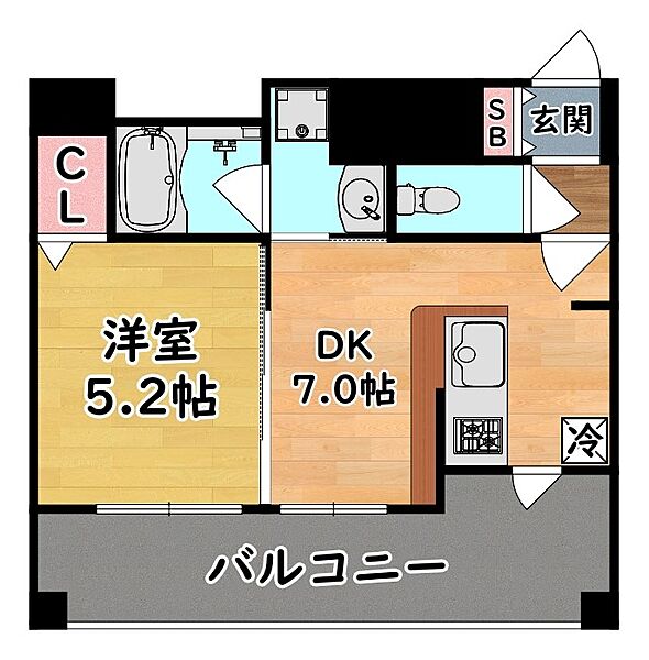兵庫県神戸市灘区王子町１丁目(賃貸マンション1DK・8階・30.76㎡)の写真 その2