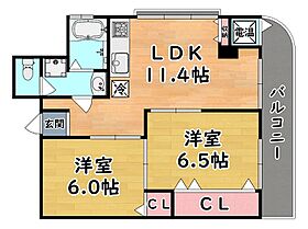 兵庫県神戸市灘区灘北通１０丁目（賃貸マンション2LDK・4階・50.68㎡） その2